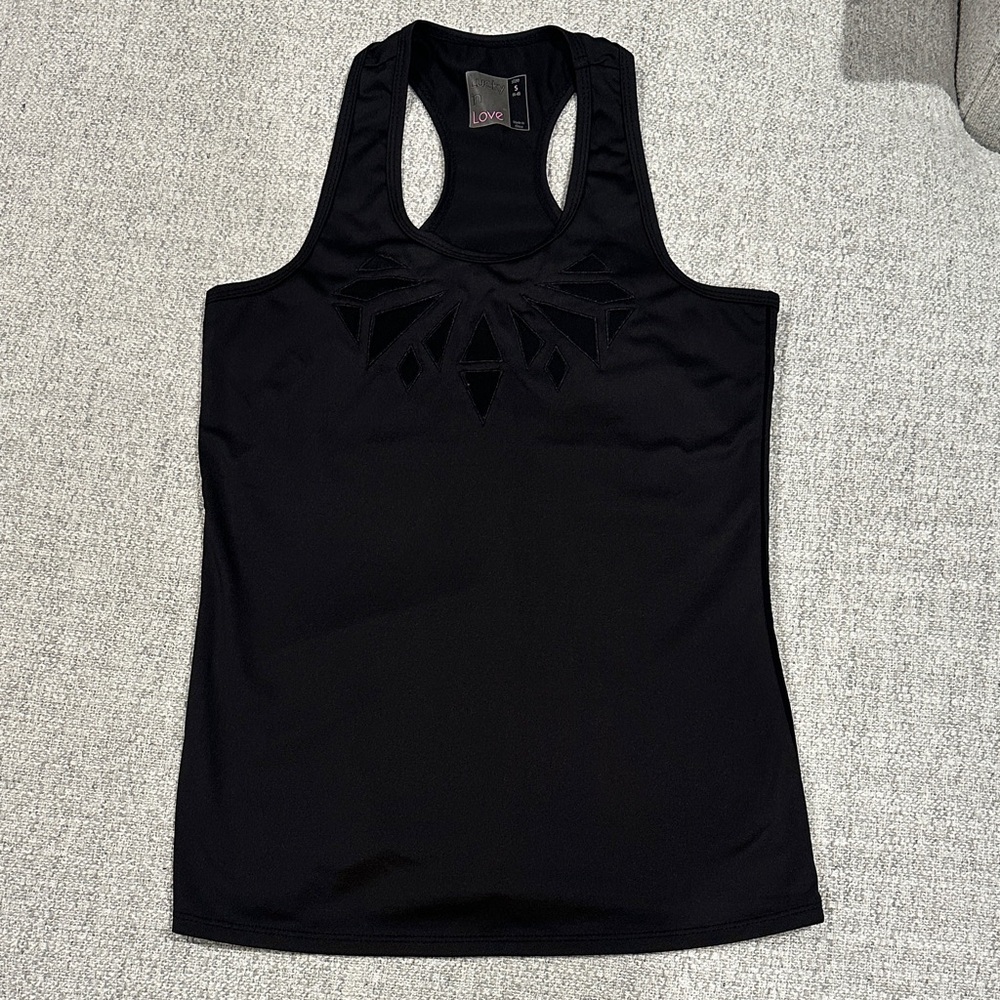 Lucky in Love Black Geometric Tank Top